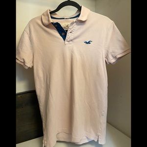 Mens Hollister Peach Glow Collared Shirt